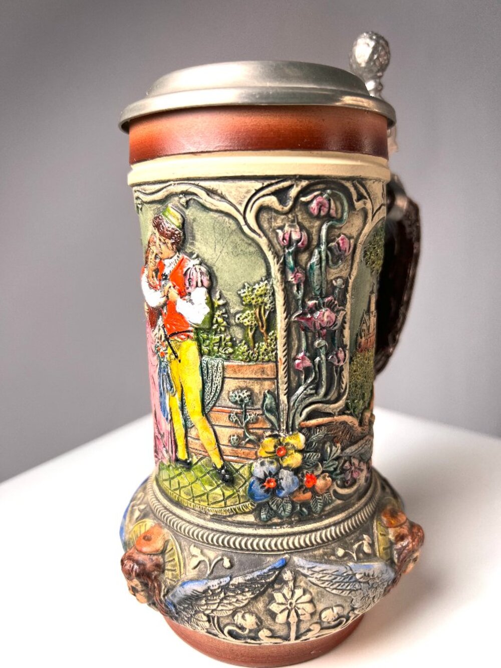 Vintage Thewalt West Germany Beer Stein Lovers /Mold #183 Courting Scene